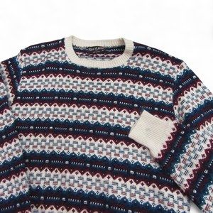 Reed St James Mens Vintage 90s Fair Isle Sweater Pullover‎ XL USA Made